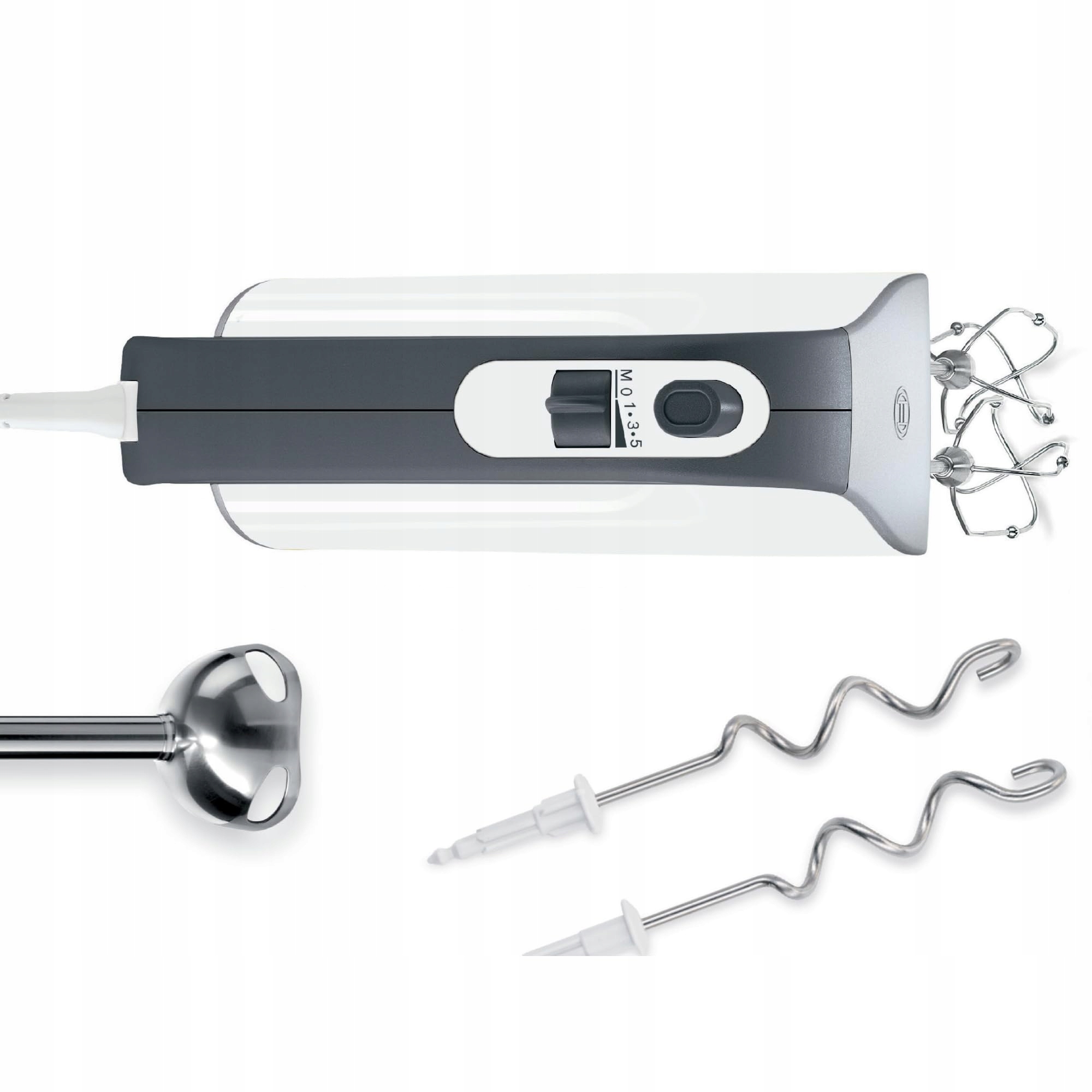 BOSCH Mikser Ręczny Styline 850W 5 Prędkości Białosrebrny Różne Końcówki — miniatura 2