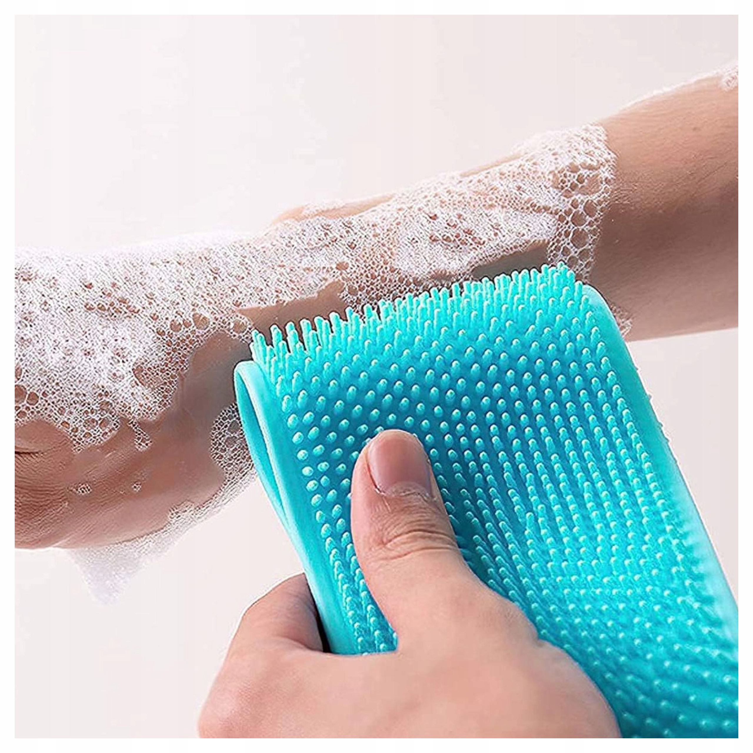 PAS DO MYCIA PLECÓW CIAŁA MASAŻER SILIKONOWY SZCZOTKA DWUSTRONNA niebieski Rodzaj pas