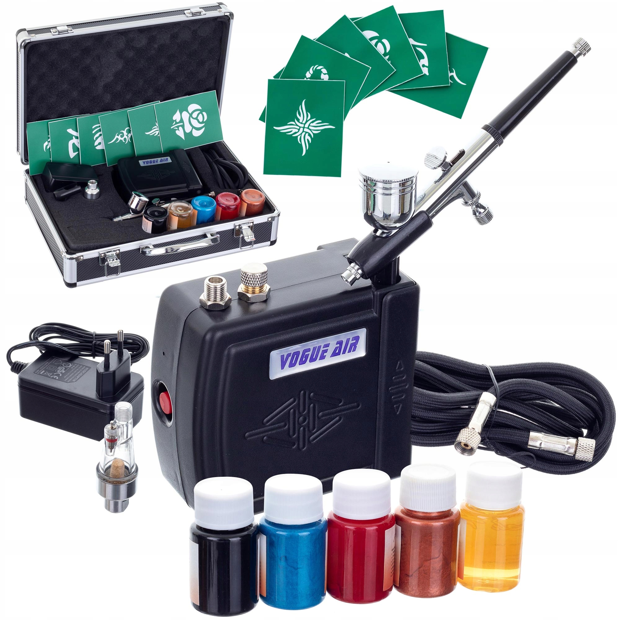 Profesionální Modelářský Set Pneumatický Kompresor 0,7 Kg Airbrush 0,3 MM