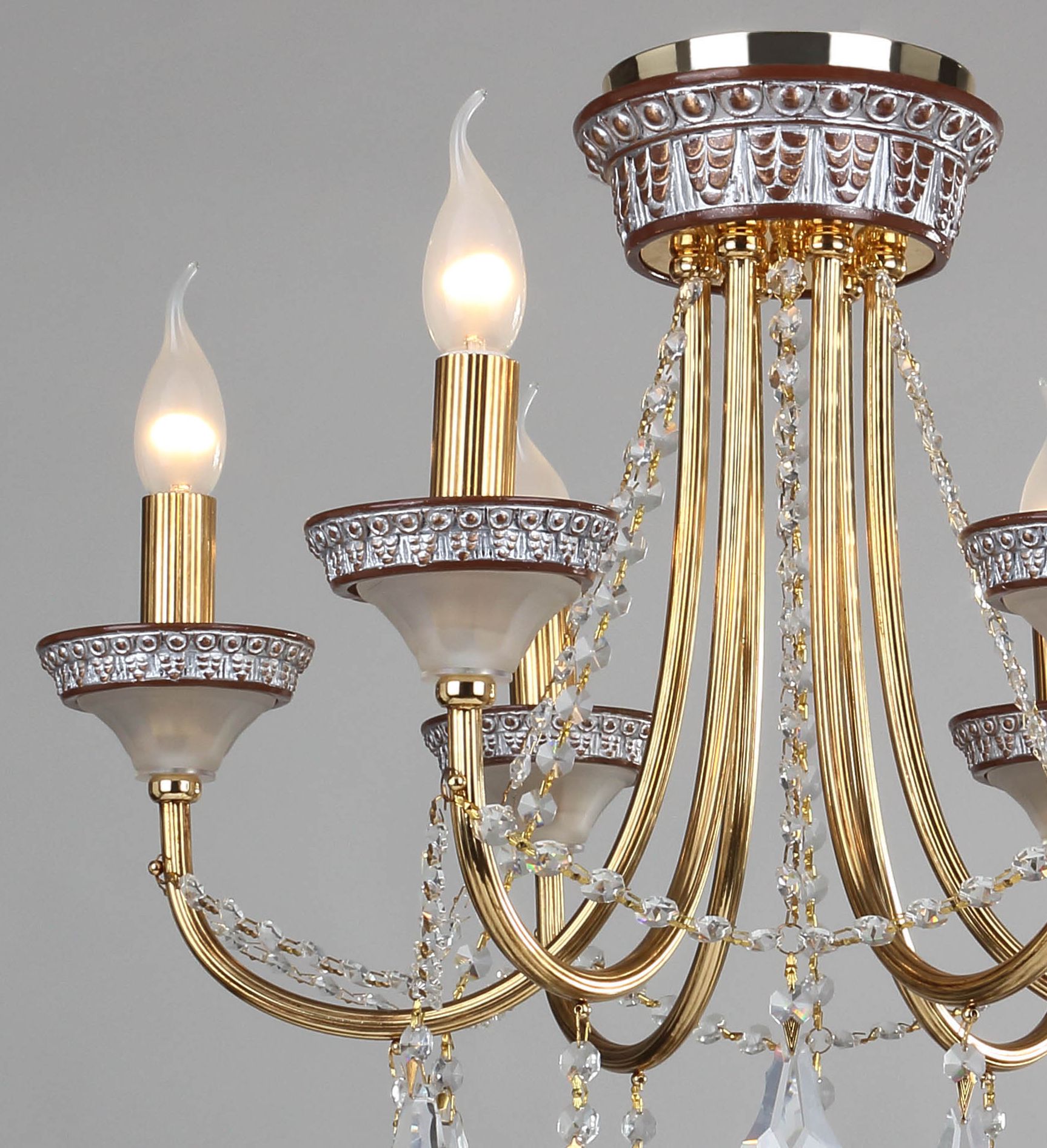 Lampa Wisząca ZŁOTO KRYSZTAŁ ALIBABA 6 NOWA NISKA CENA Kod producenta LL-5011/6