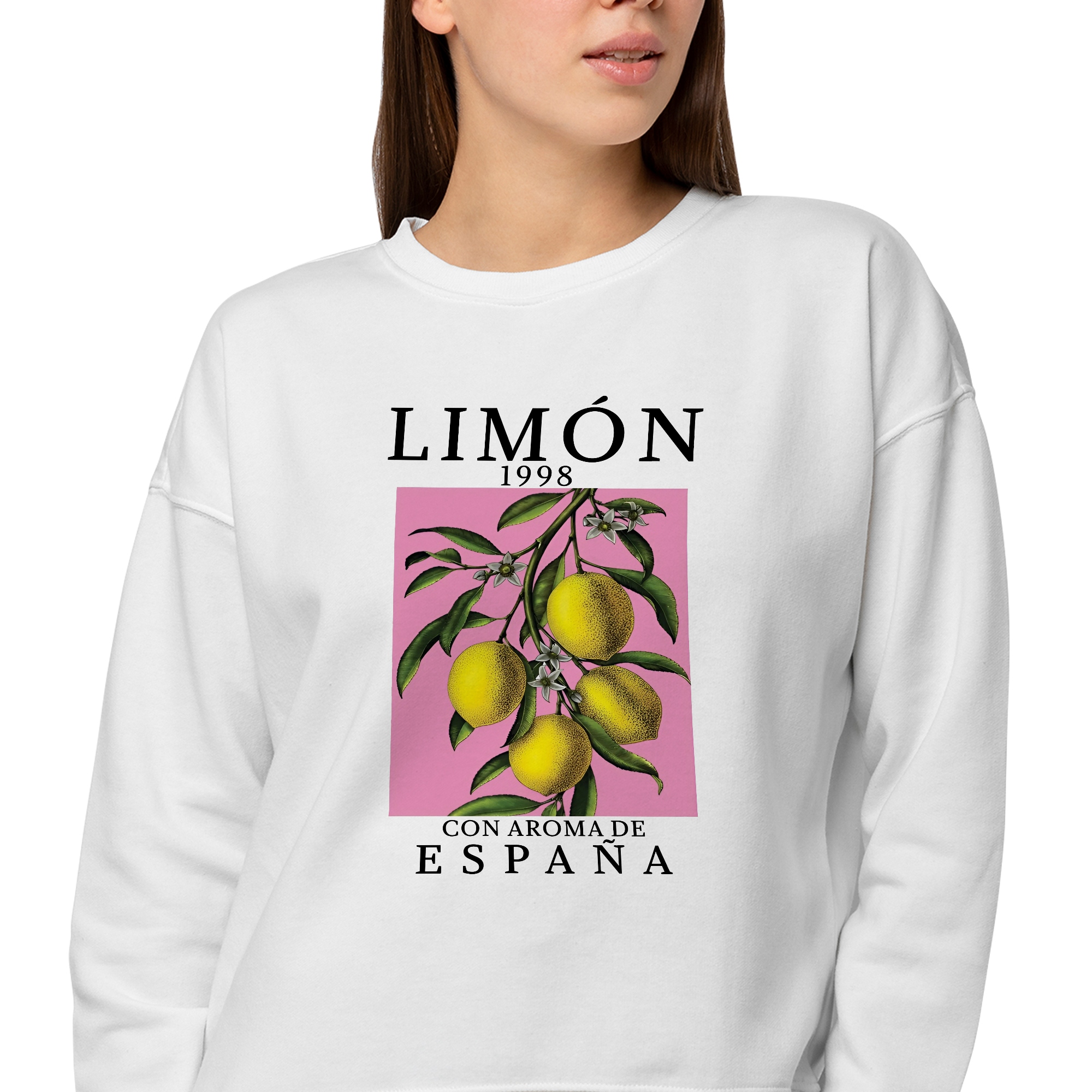 Mikina Bílá Na Dárek Narozeniny Limon Aroma Espana Ovoce Vzory M