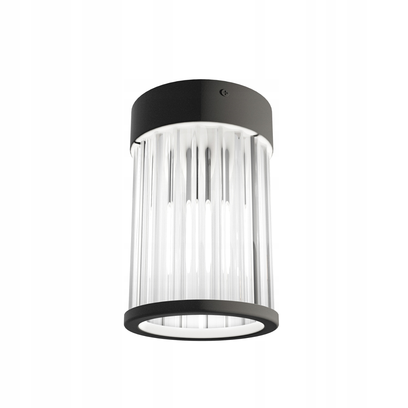 Kruhové svítidlo Fiatto Pl Nero 8 s fazetovaným sklo ve stylu new hampton lobby