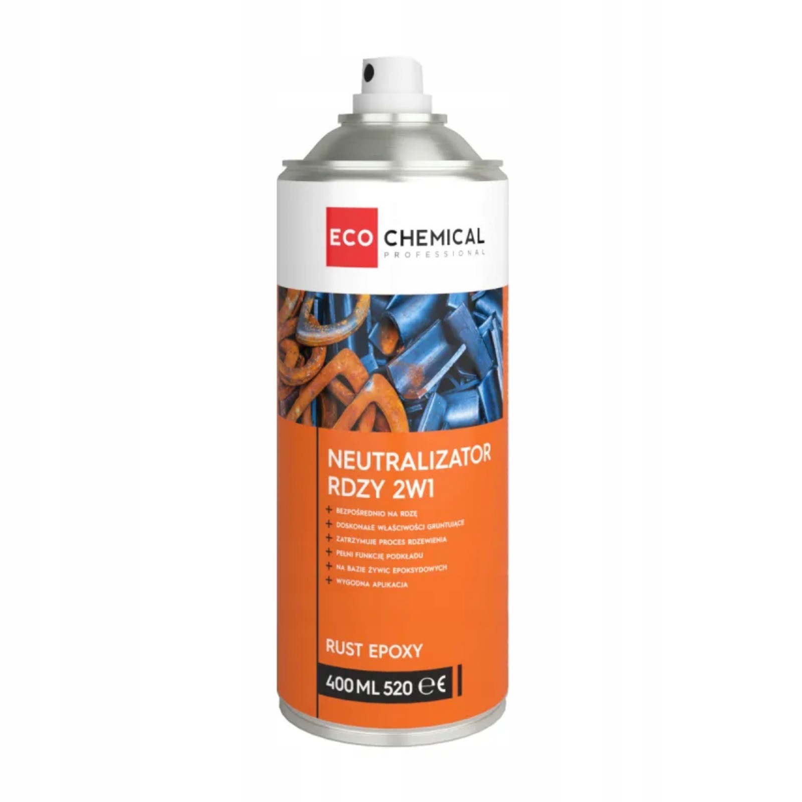 Neutralizator rdzy 2w1 Rust Epoxy w sprayu 400 ml Odrdzewiacz Ecochemical