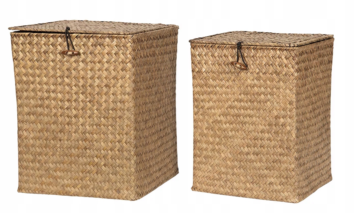 Krabička Boho nádoba s víkem univerzální ozdobný organizér 2 ks