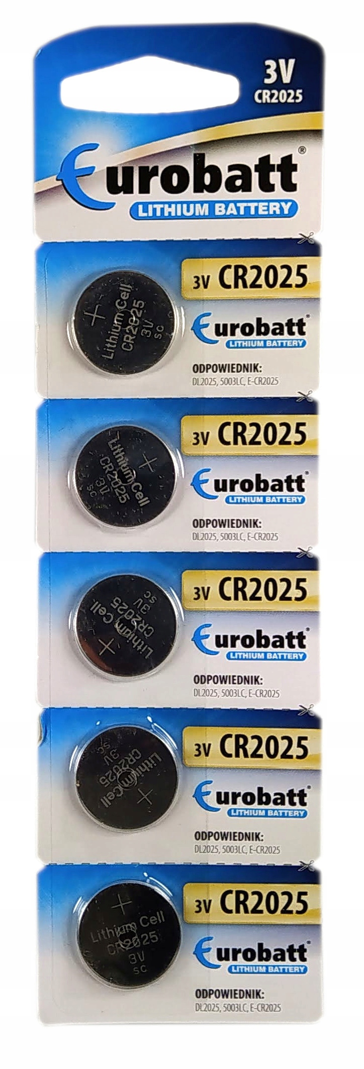 Bateria litowa Eurobatt CR2025 x 5 szt Marka Eurobatt