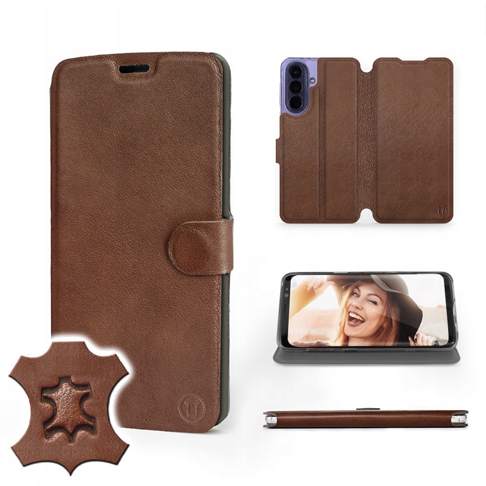 Etui Mobiwear do Samsung Galaxy A57 5G Brown Lea