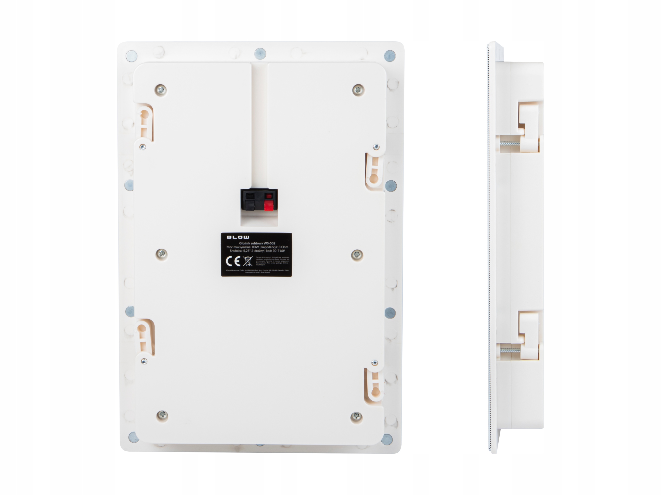 GŁOŚNIK SUFITOWY ŚCIENNY PODWIESZANY PŁASKI DWUDROŻNY INSTALACYJNY 80W Kod producenta WS-502