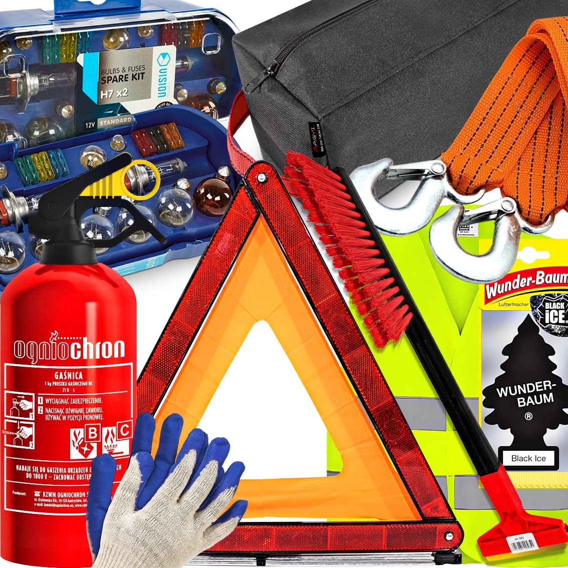 Agmi Sada Hasicí Přístroj Lékárnička Trojúhelník Náhradní Žárovky Murska Vůně Taška