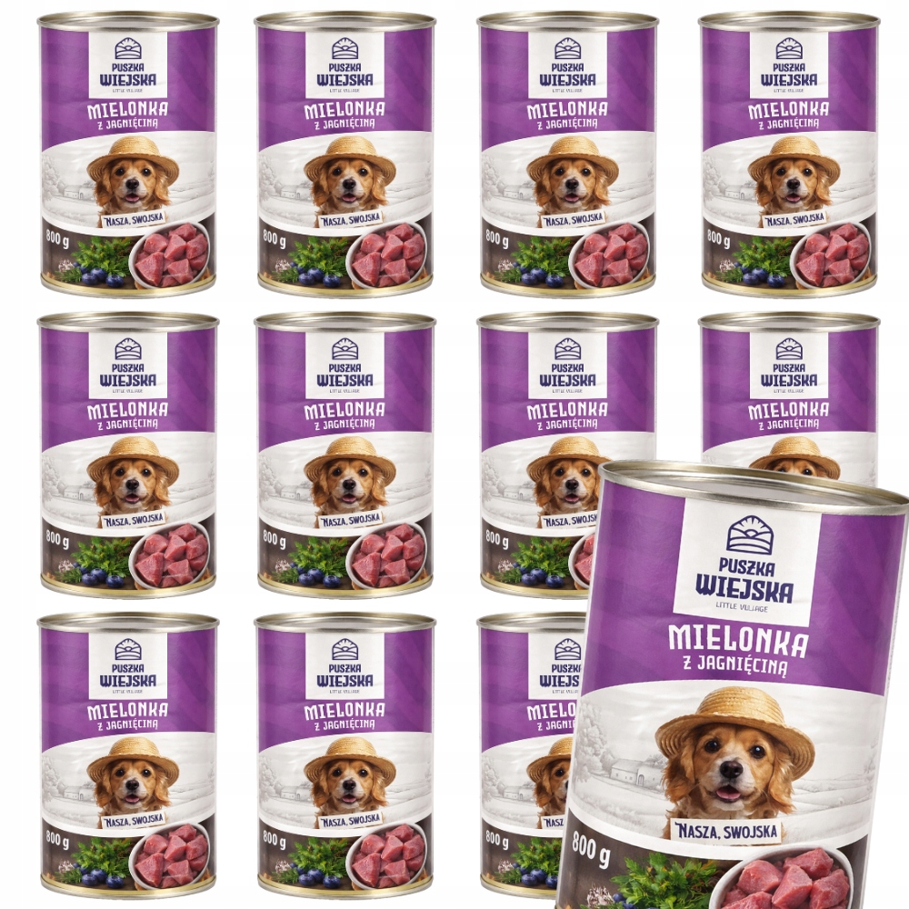 Krmivo Pro Psa Vlhké Krmivo Jehněčí Mleté 12x800g Plechovka Venkovská