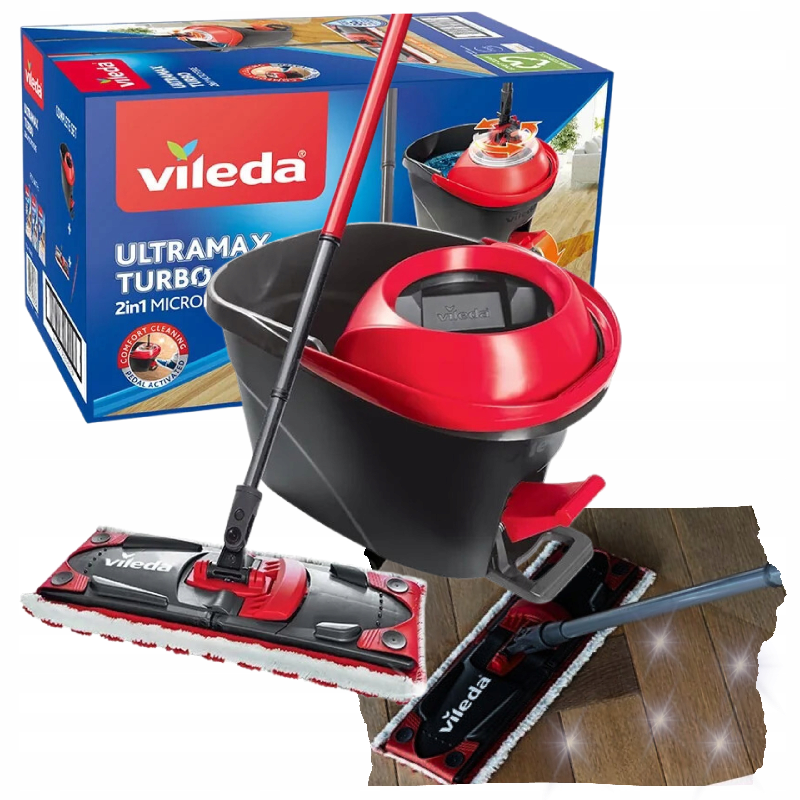 

Mop Vileda Obrotowy Płaski Ultramax Turbo Easy Pro