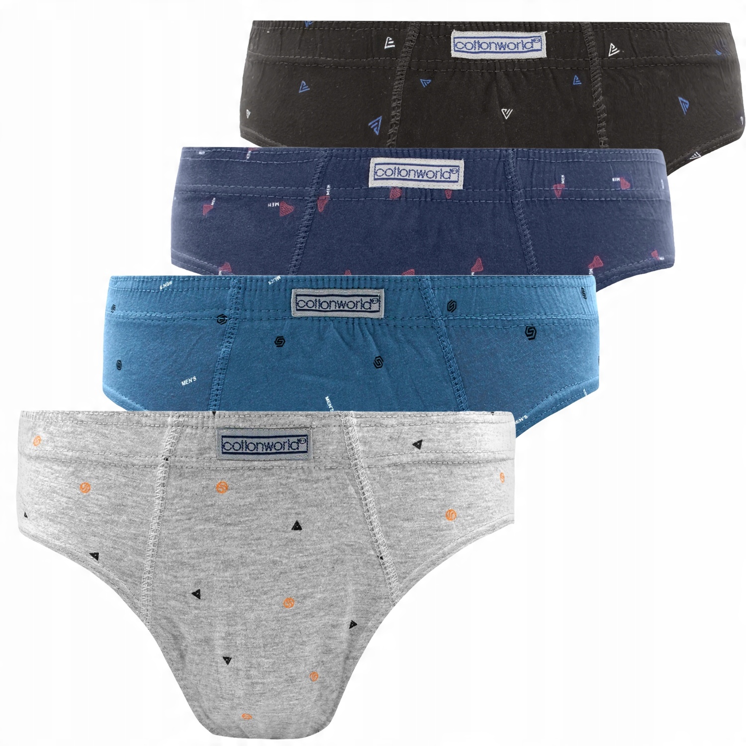 

4x Slipy Męskie Majtki Cotton World Rozmiar 3XL