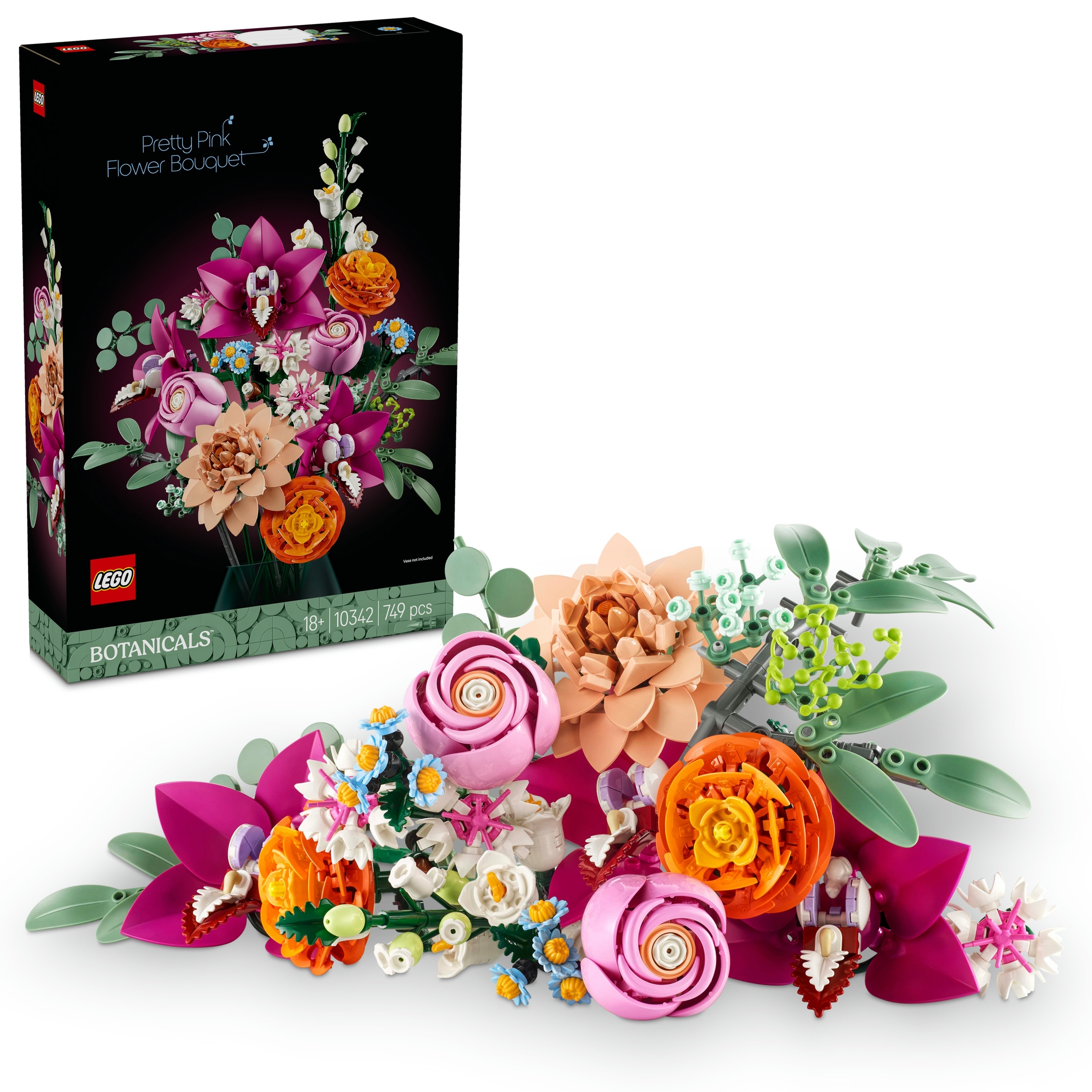 Lego Icons 10342 Piękny bukiet różowych kwiatów