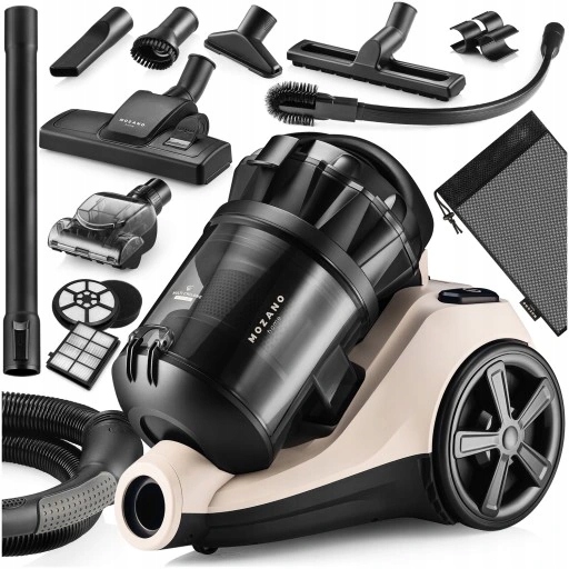 Odkurzacz Cyklonowy Mozano Bezworkowy Turboszczotka Filtr Hepa 4000W 3L