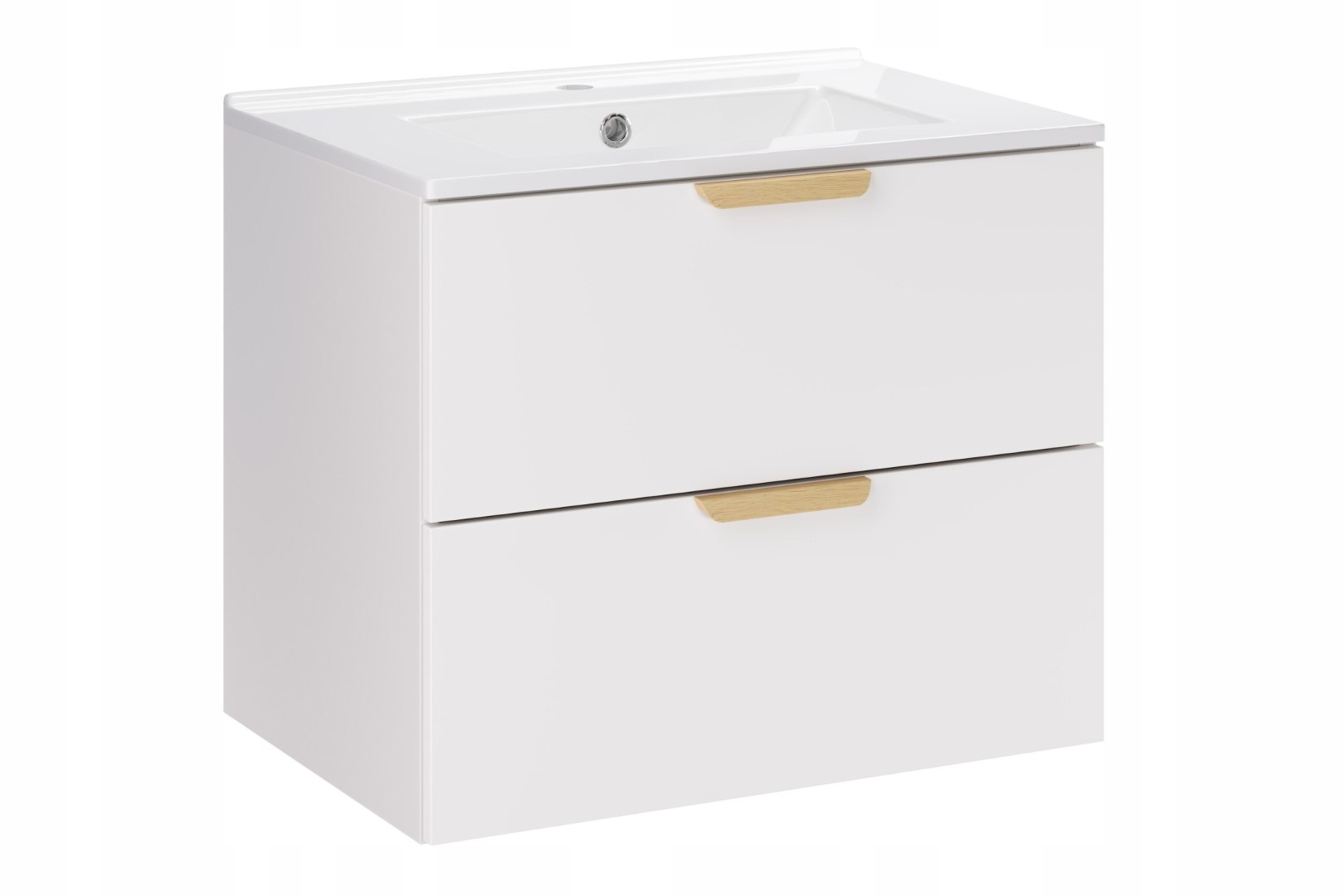 Szafka Aster White 60 cm z umywalką meblową jednokomorową Lava