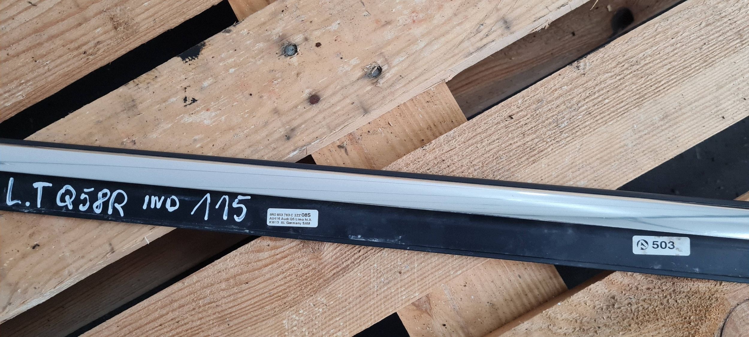 Q5 8R SQ5 moulding windows dust left left rear part CHROM 8R0853763C
