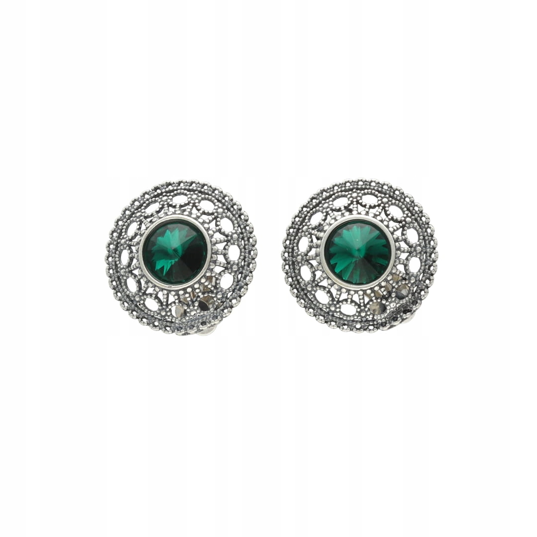 Klipy se zeleným krystalem stříbro