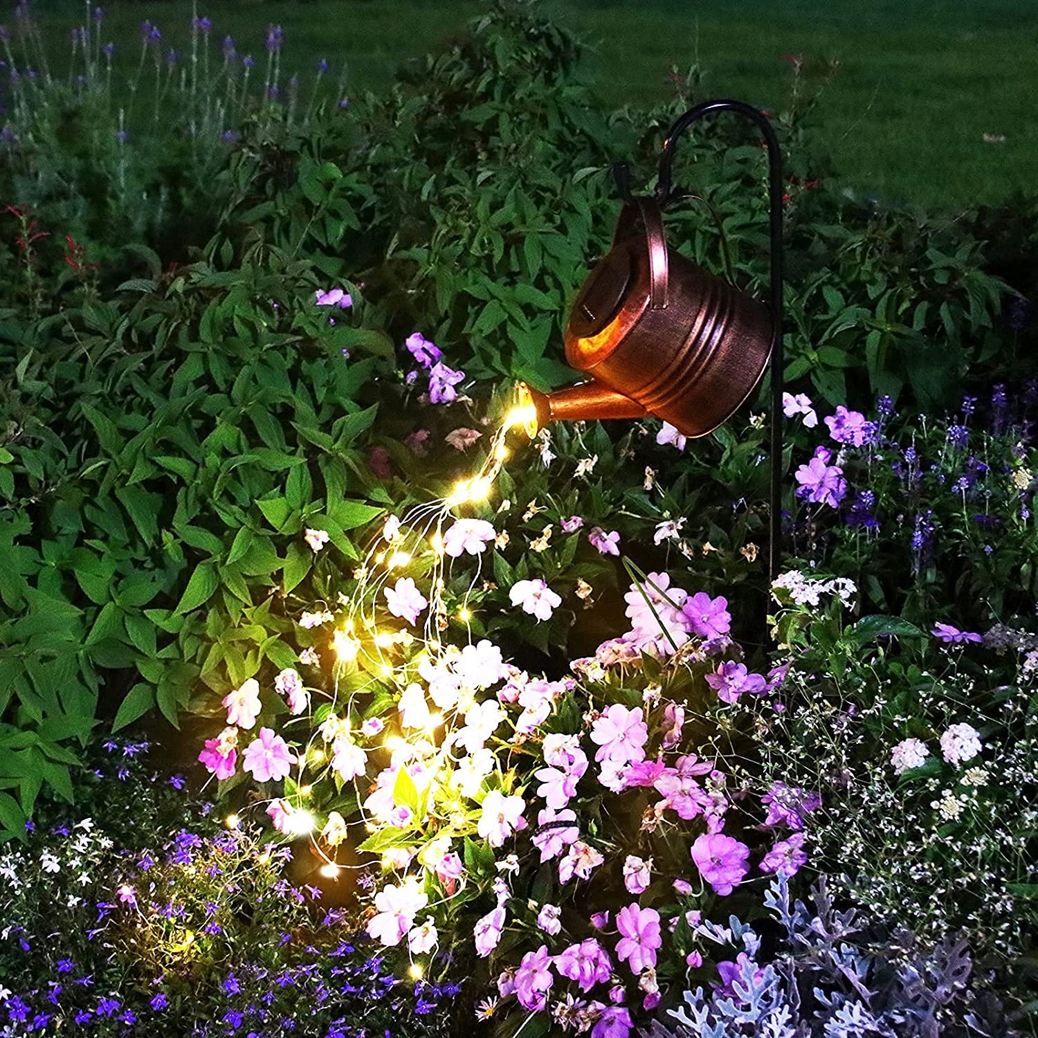 LIFEMET Lampa Solarna Konewka Ozdoba Ogrodowa Wodoodporna LED Sztuka Ogrodu — miniatura 2