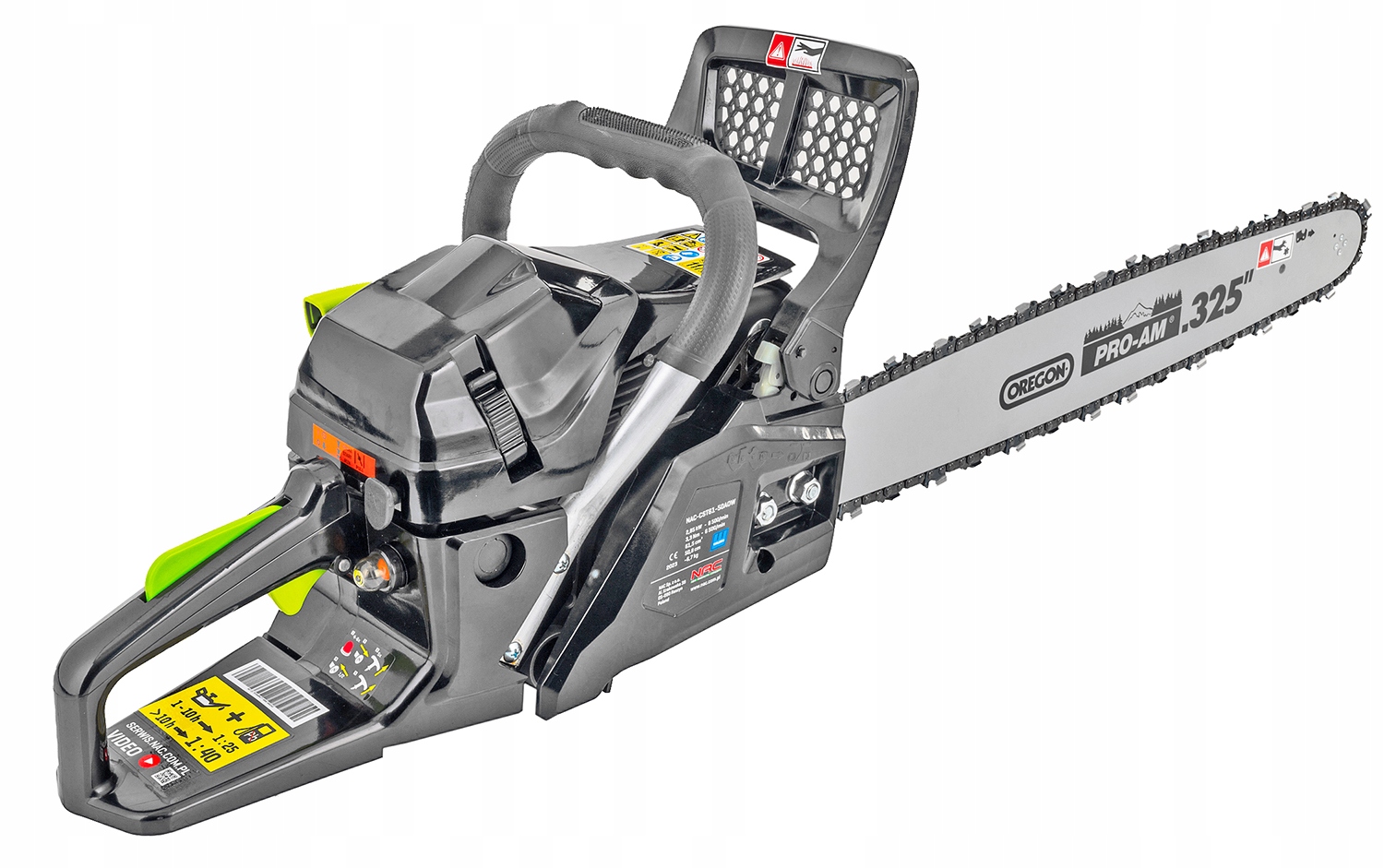 NAC PIŁA PILARKA SPALINOWA ŁAŃCUCHOWA 3.8KM 50CM 2 X PROWADNICA 2X ŁAŃCUCH Zawartość zestawu ŁAŃCHUCH OSŁONA POJEMNIK NA MIESZANKĘ PROWADNICA ZESTAW KLUCZY