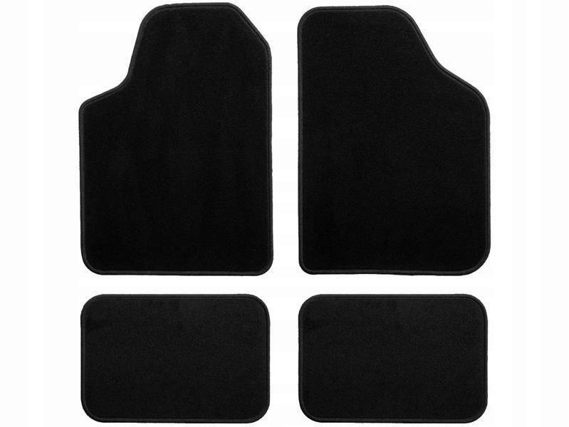 Dywaniki samochodowe welurowe, uniwersalne, czarne, L