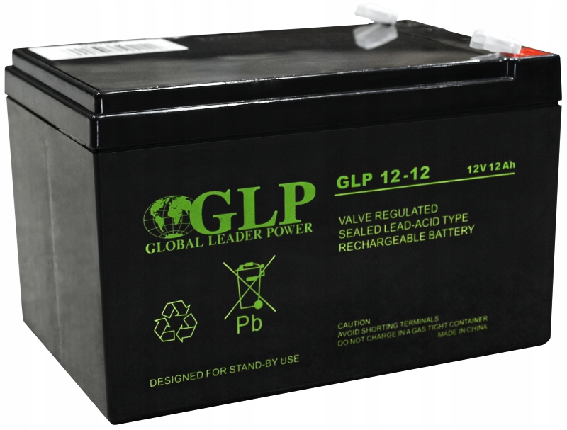 Akumulator Bateria Agm Vrla Glp 12Ah 12V GLP12 GLP12-12 Zasilacz Awaryjny