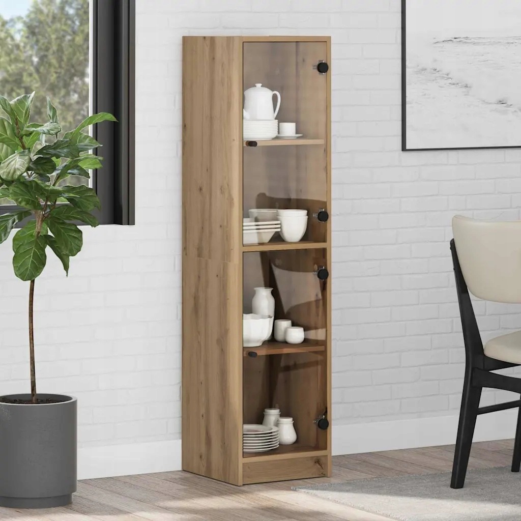 vidaXL Vysoký bufet Artisanový dub 35 x 37 x 142 cm kompozitní dřevo