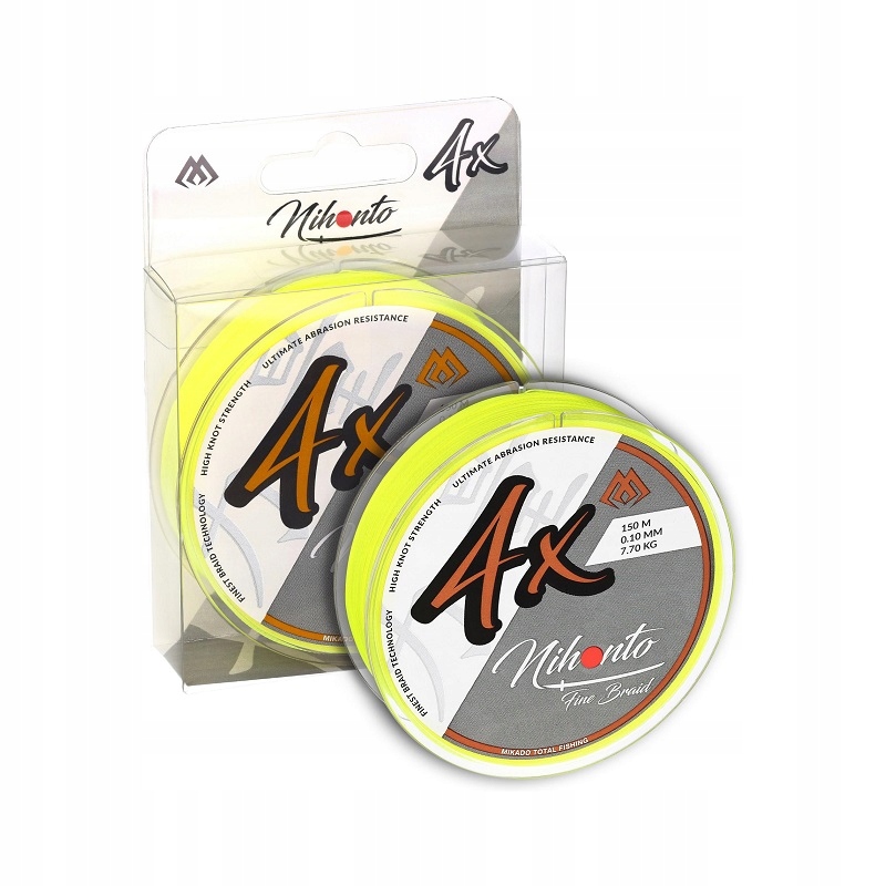 Mikado Plecionka Nihonto Fine Braid 0.14mm 9.7kg 150m żółta fluo