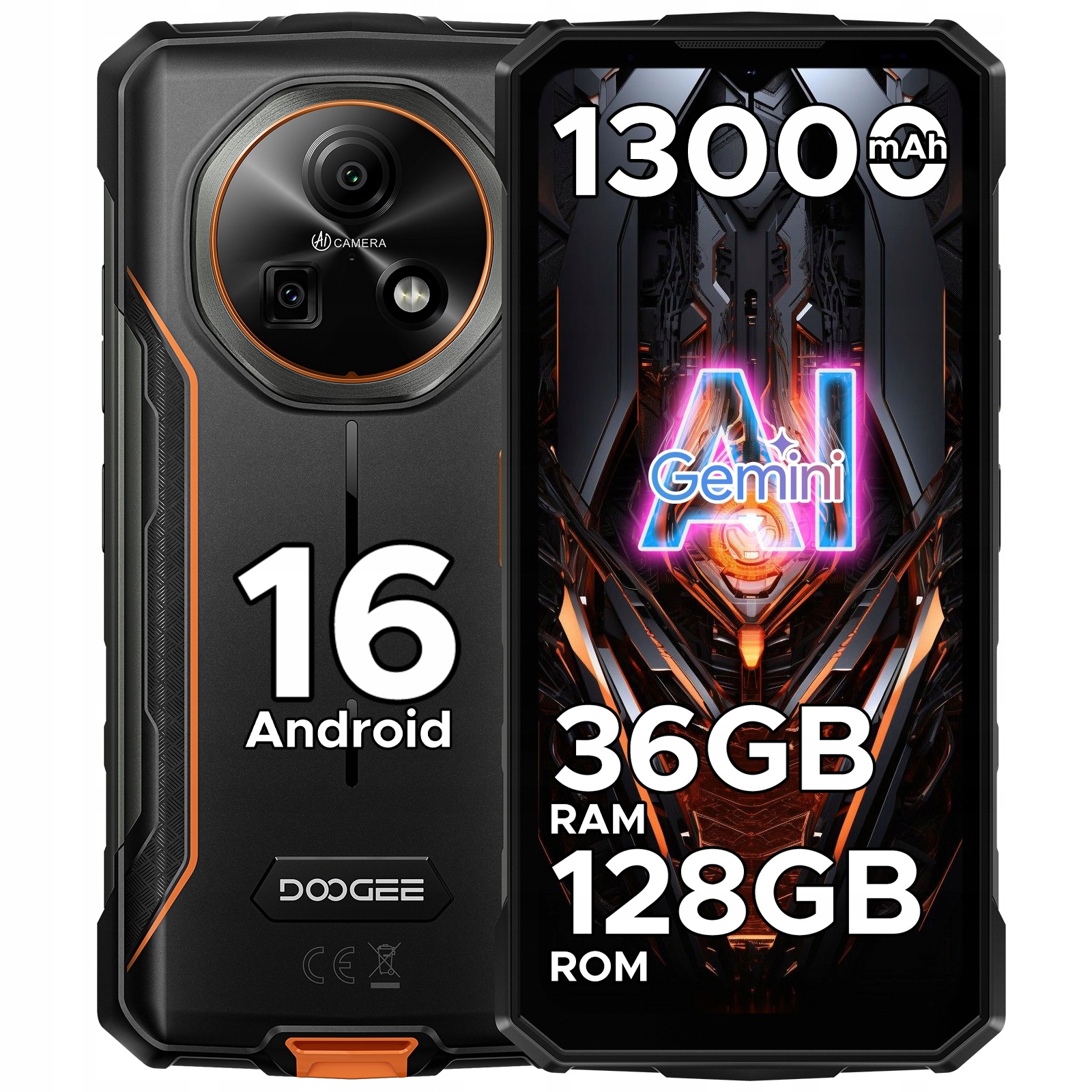 Smartfon Doogee Fire 7 6 Gb 128 Gb 5G Pomarańczowy Orange