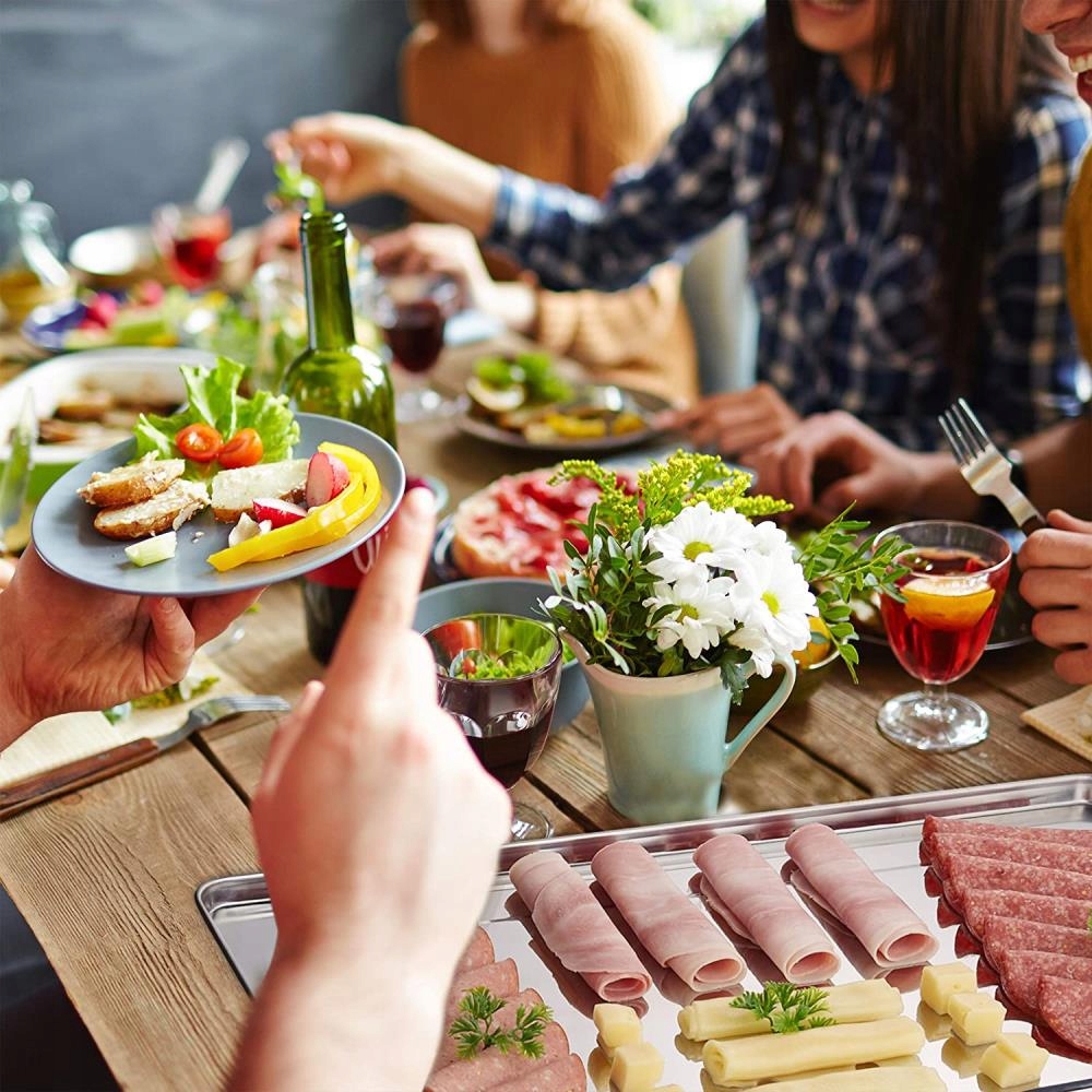 Taca Metalowa patera do serwowania zestaw 3szt Relaxdays Kod producenta 10091239