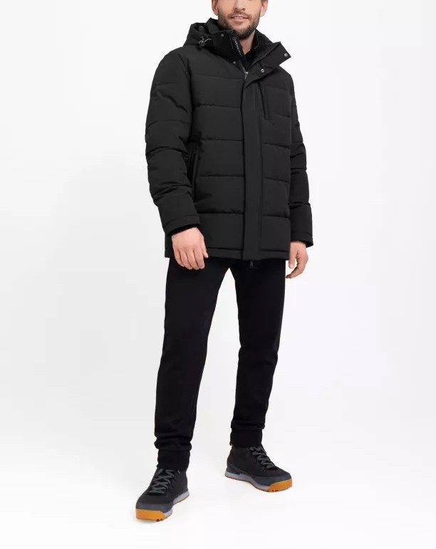 Pánská teplá Prošívaná Zimní Bunda Černá Volcano J-gilbert L