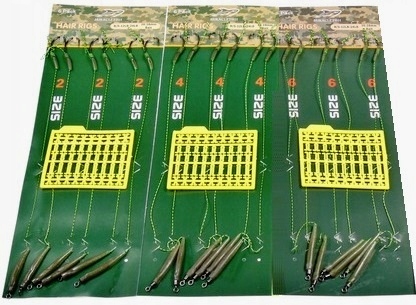 18x GOTOWY PRZYPON WŁOSEM + STOPERY HAK nr 2 4 6