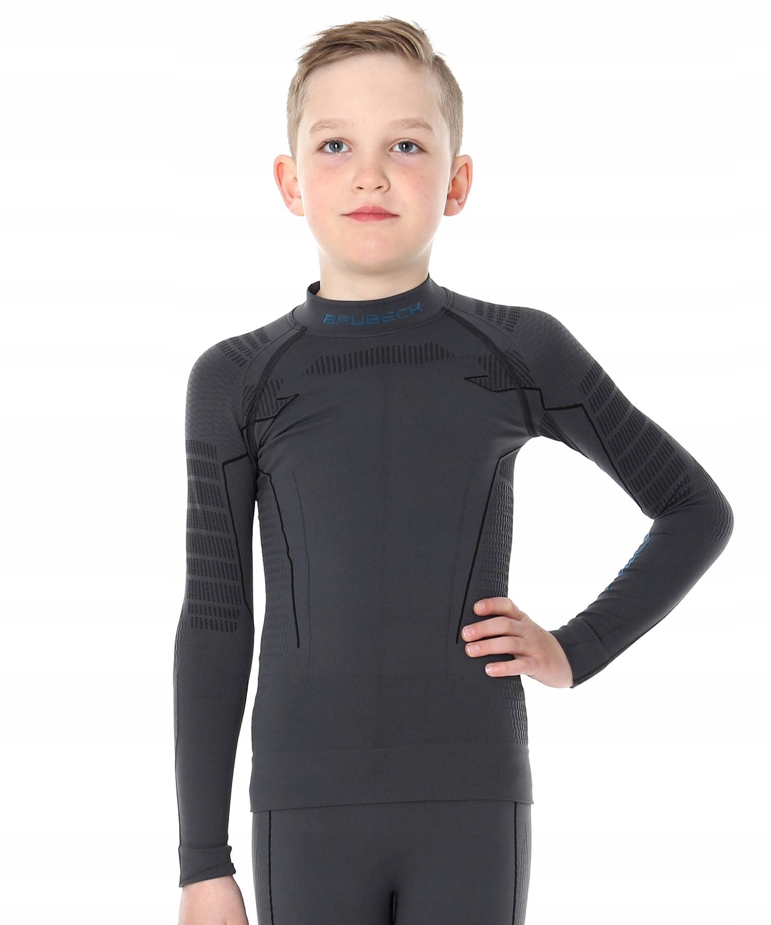 Bluza termoaktywna junior chłopięca Brubeck Thermo grafitowy 152/158