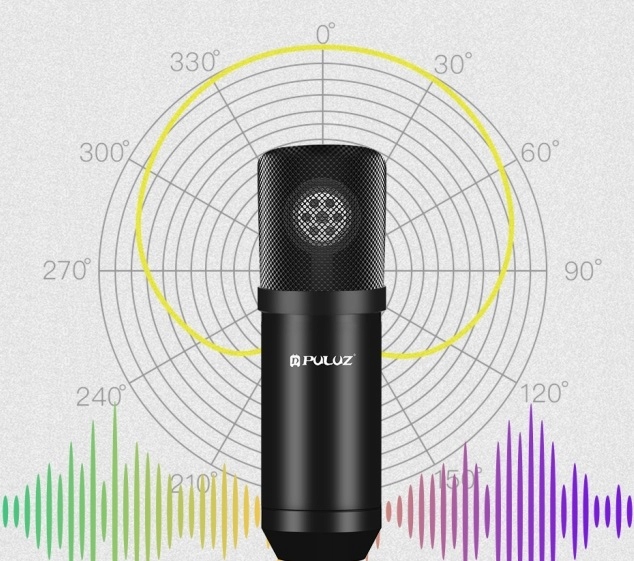 Mikrofon Studyjny Pojemnościowy USB PULUZ Gaming Studio Broadcast Pop Filtr Model PU612B