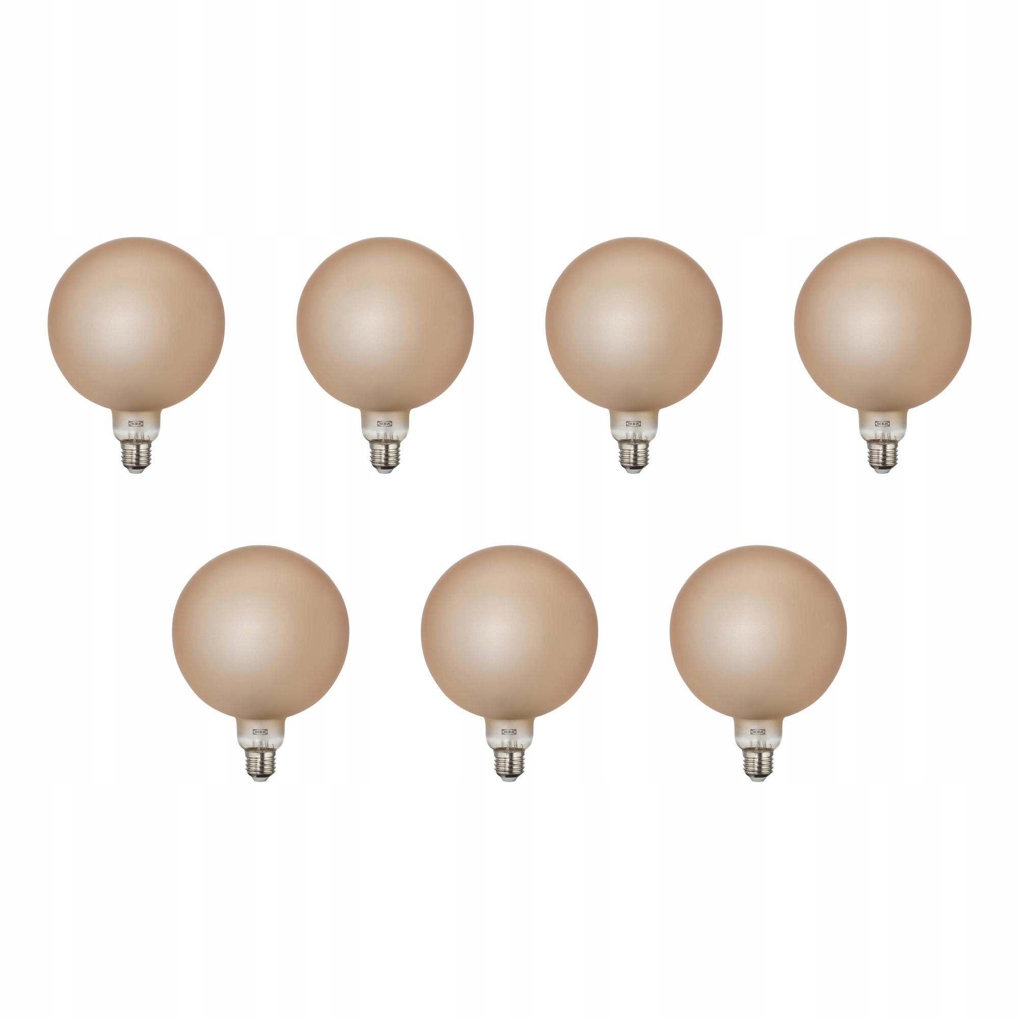 7 szt. Żarówka Led E27 180lm 1800K Matowa Brązowa 150mm