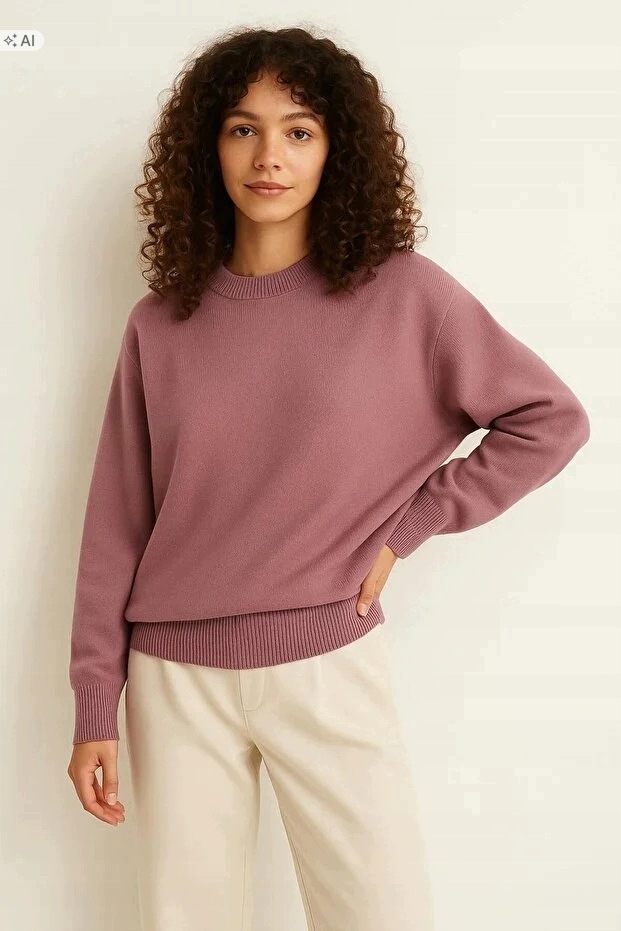 Měkký Pletený Dámský Svetr V Minimalistickém Stylu M/L 5IA