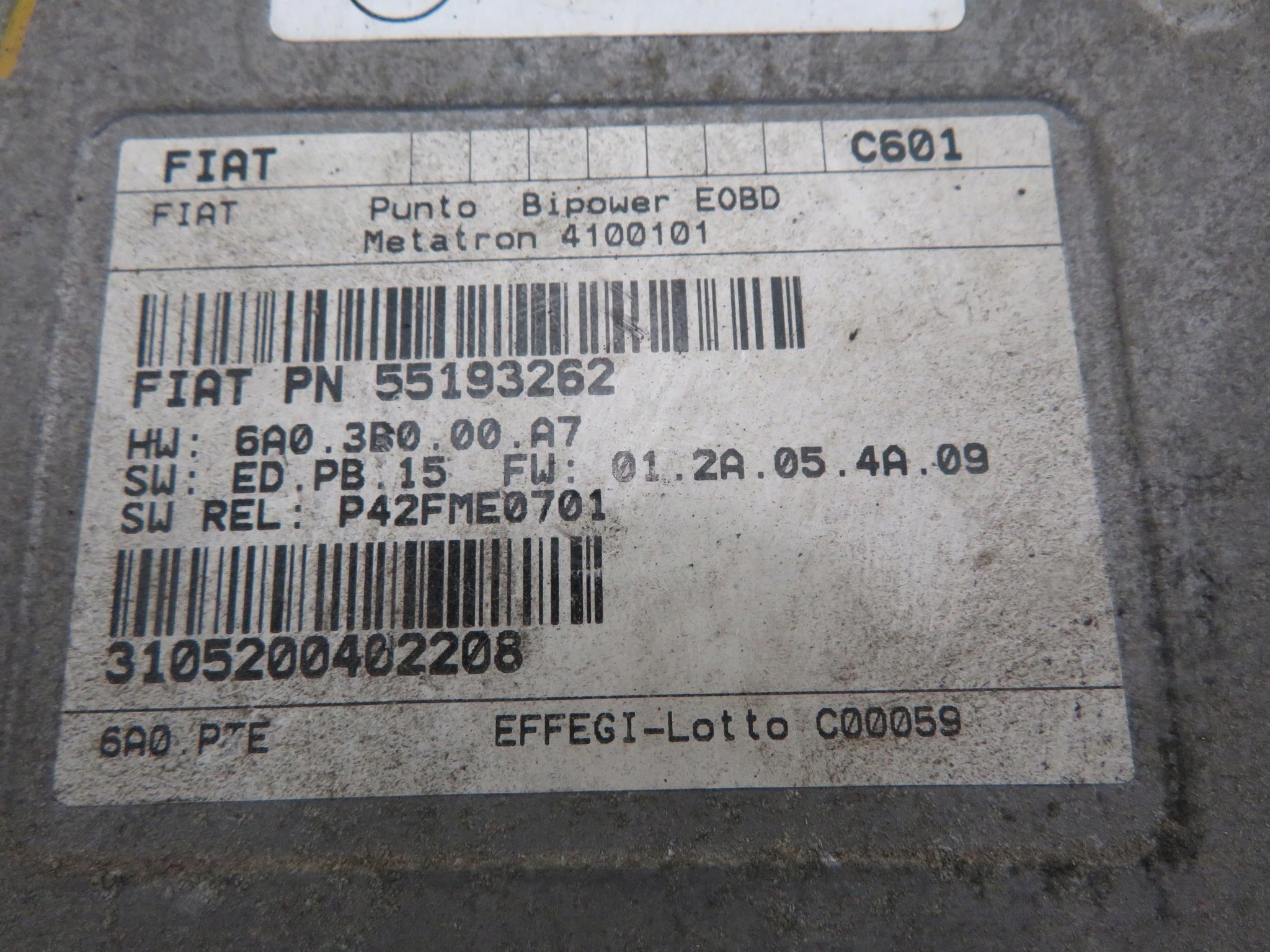 STEROWNIK LPG 55193262 Producent części Fiat OE