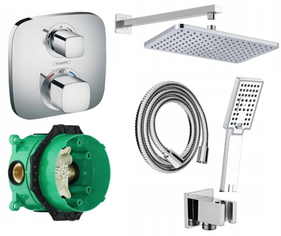 

Zestaw Bateria Hansgrohe Ecostat Chrom Termostat