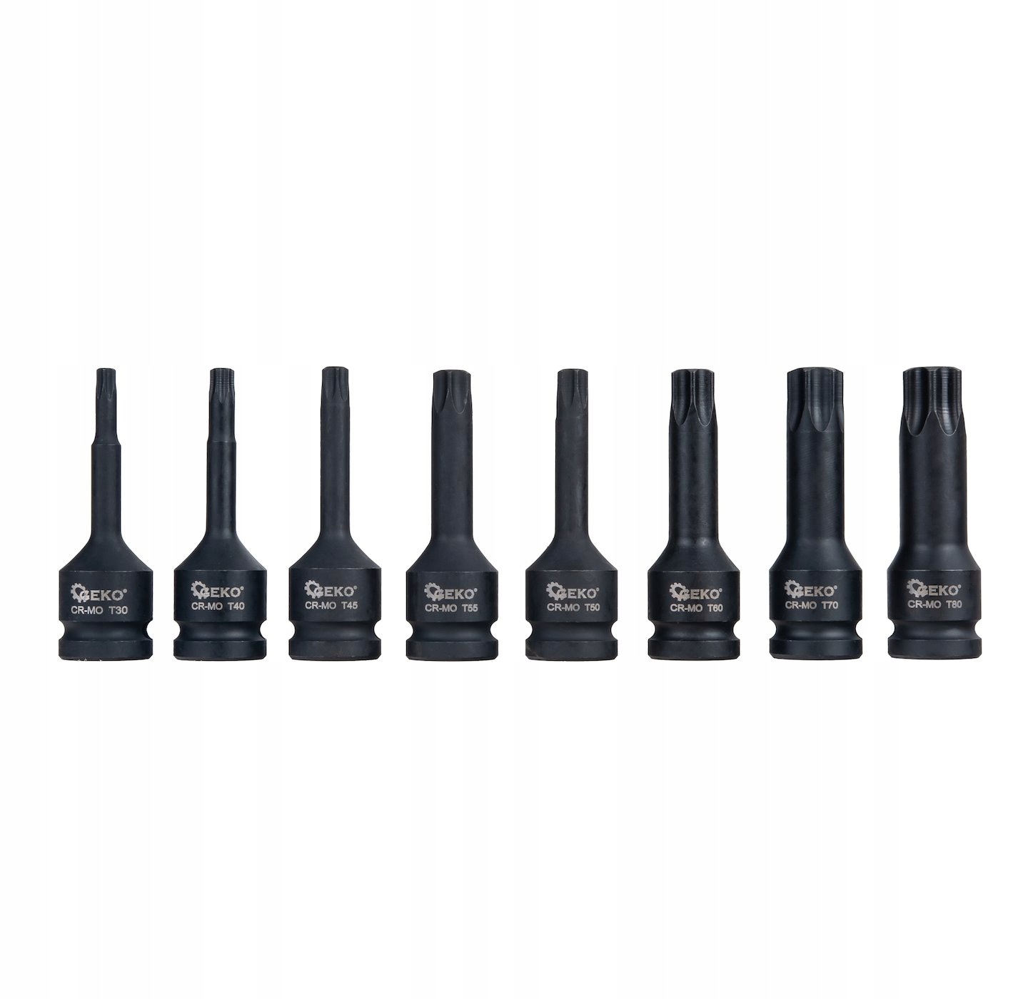 Zestaw Nasadek Udarowych Torx T30-T80 8 Elementów Cr-mo Geko