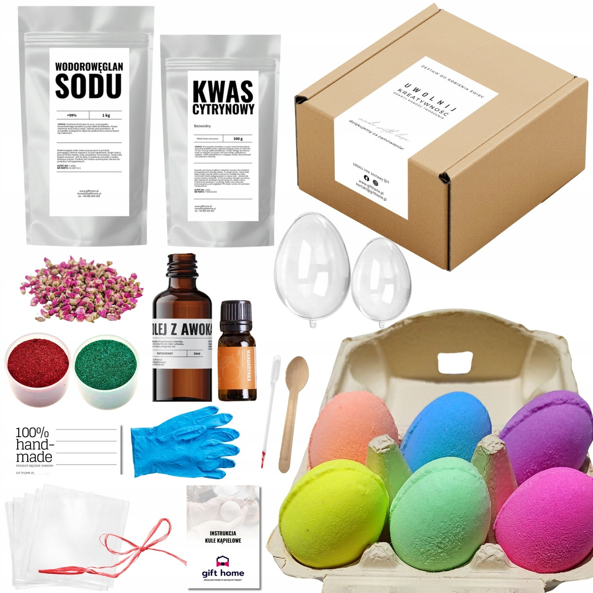 Sada na výrobu koulí do koupele vajíčka pro děti Diy