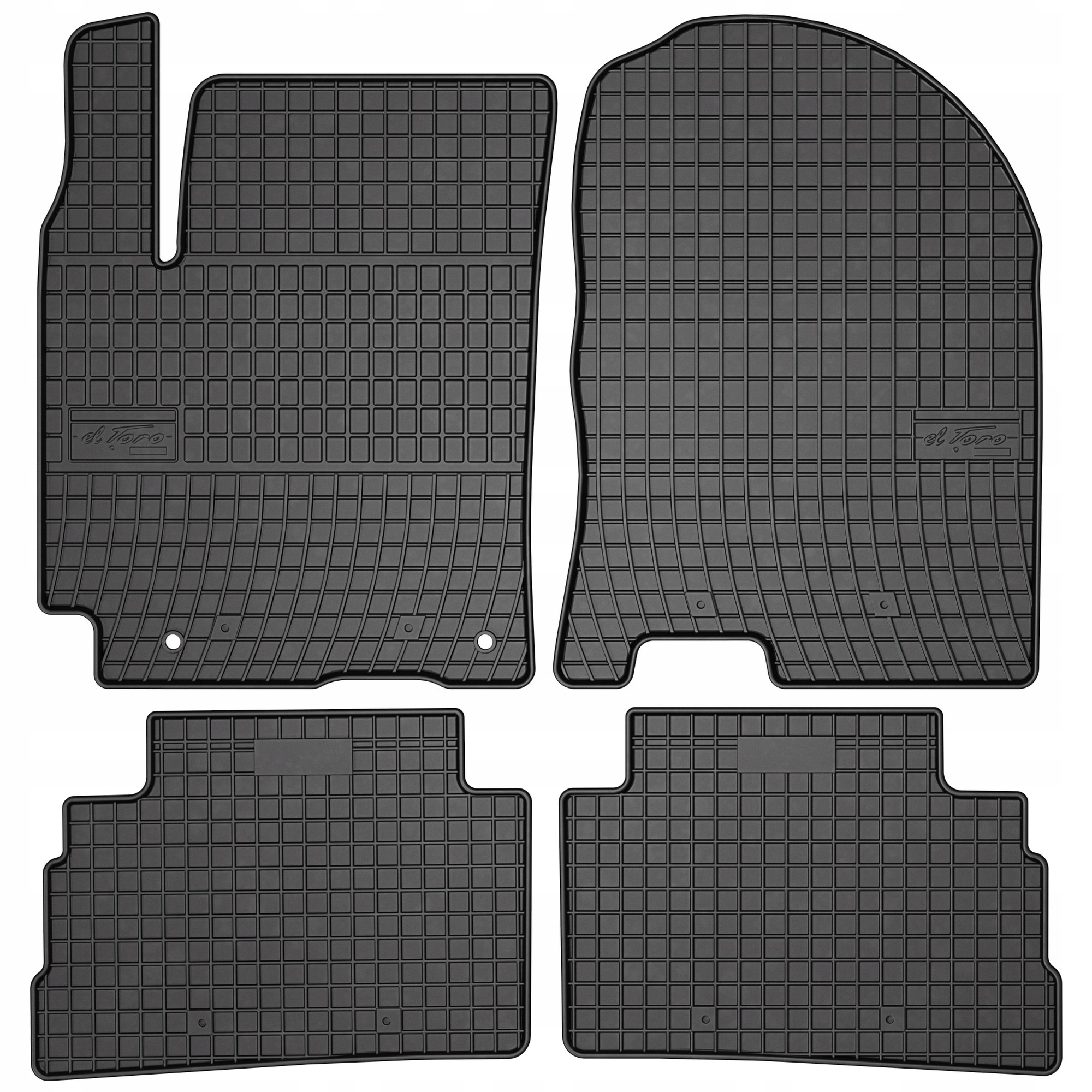 Gumové koberce černé Hyundai Kona od roku 2017