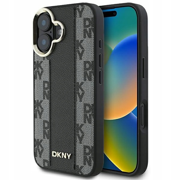 Dkny DKHMP16SPCPVSLK iPhone 166,1" černý pevný obal s kostkovaným vzorem