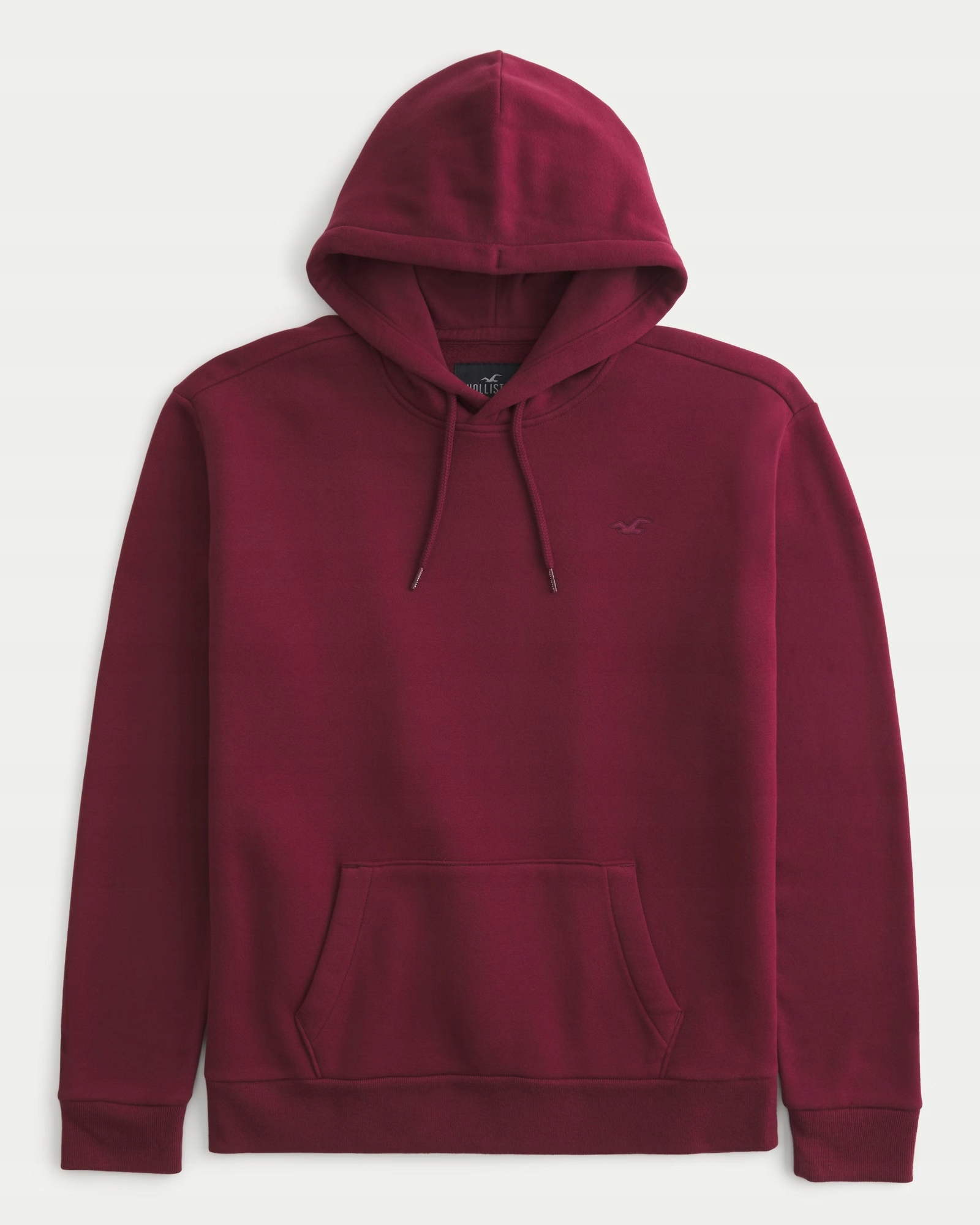 Mikina s kapucňou Abercrombie Hollister XL klokanka bordová