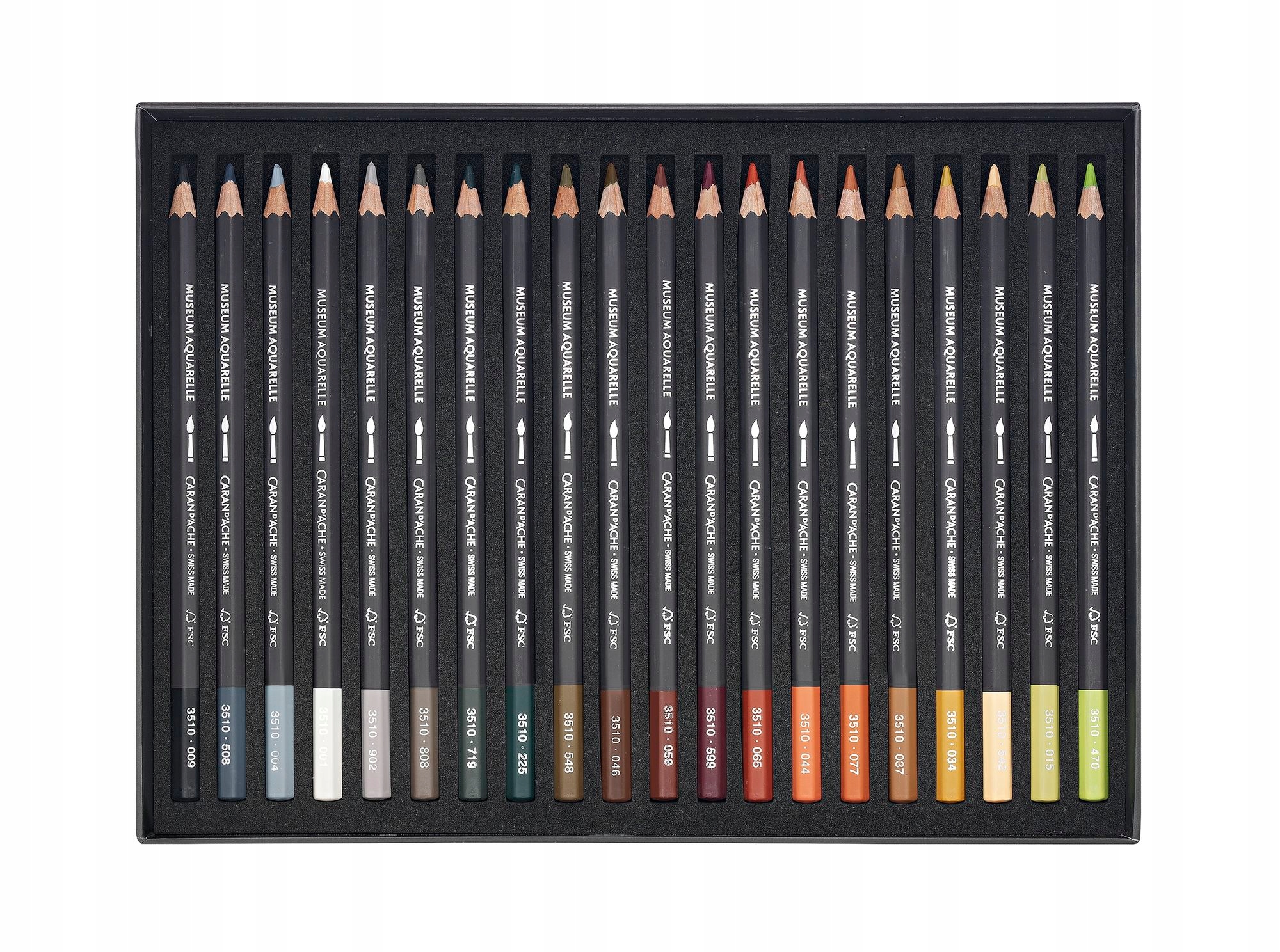 Umělecké akvarelové pastelky "Museum", 40 barev, šestihranné, Caran D'ache