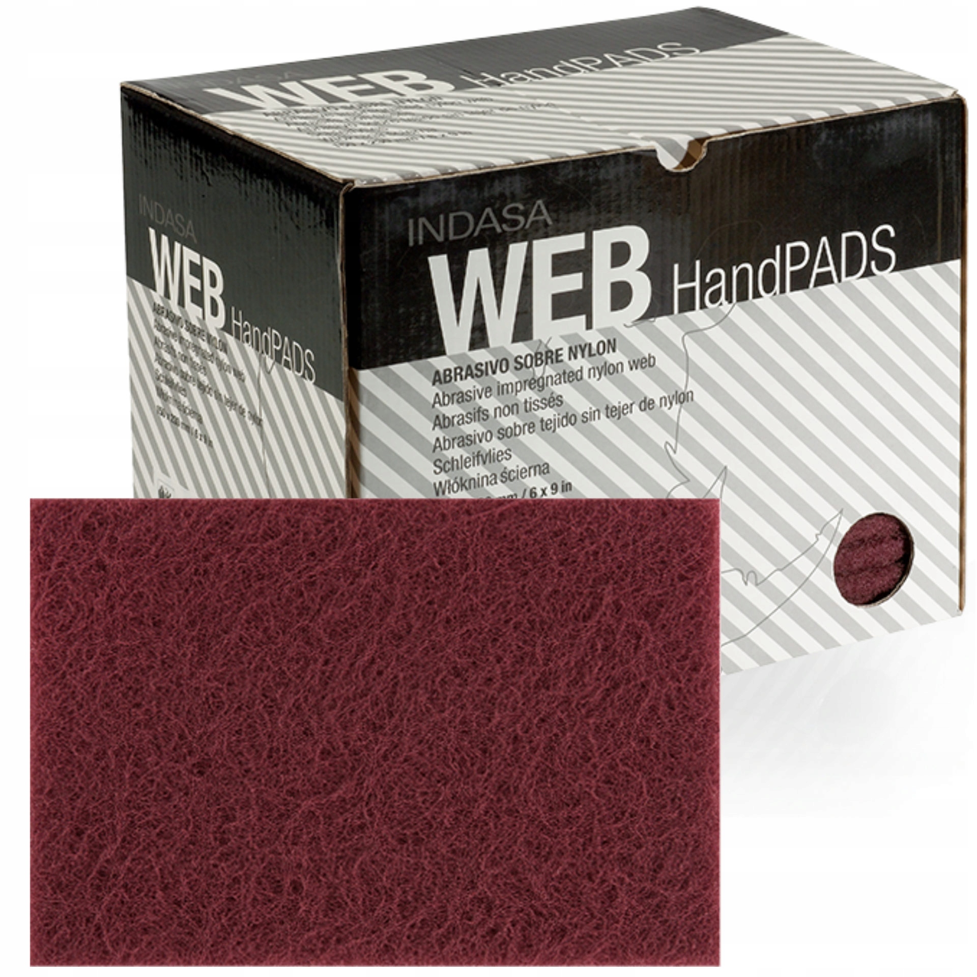 Indasa Web Pads 150 X 230MM Włóknina Czerwona Arkusz P360-P400 Drobna 1 Szt