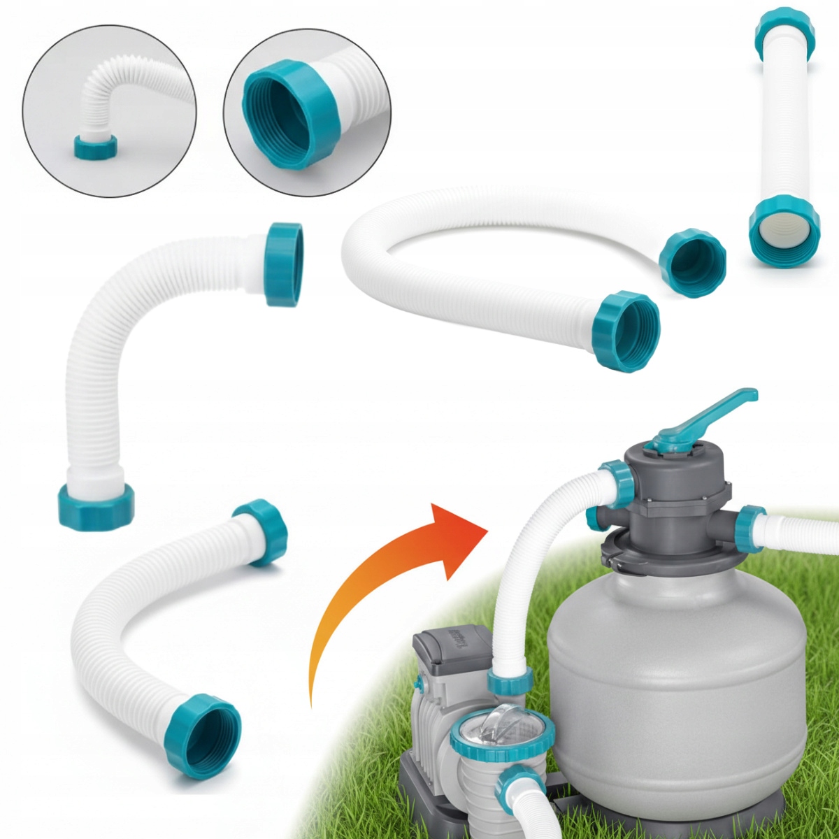 Spojovací hadice pro krátké spojení nádrže motoru pískové pumpy Bestway 0,3 m