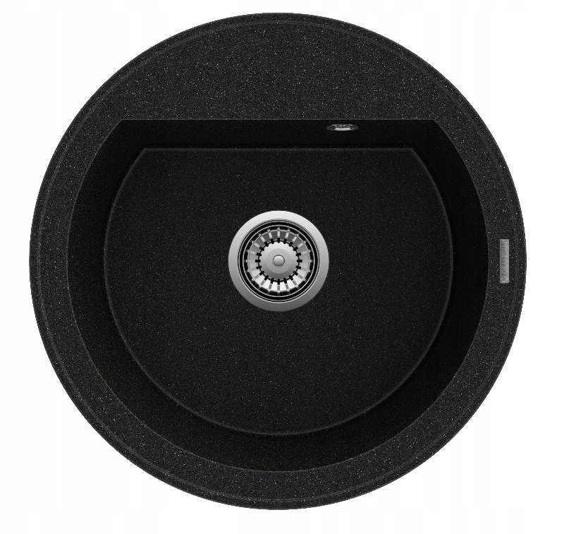 Kulatý Granitový Kuchyňský Dřez Jednokomorový Sifon Chrom Arno