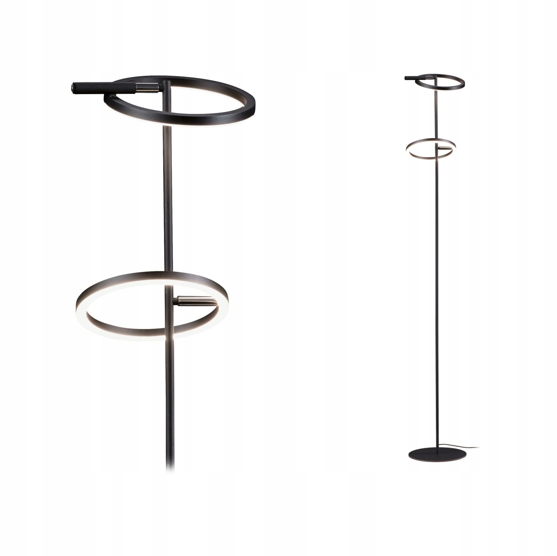 Paulmann Led stojacie svietidlo Odila meniteľná biela 2x10,4W čierna mat, chróm