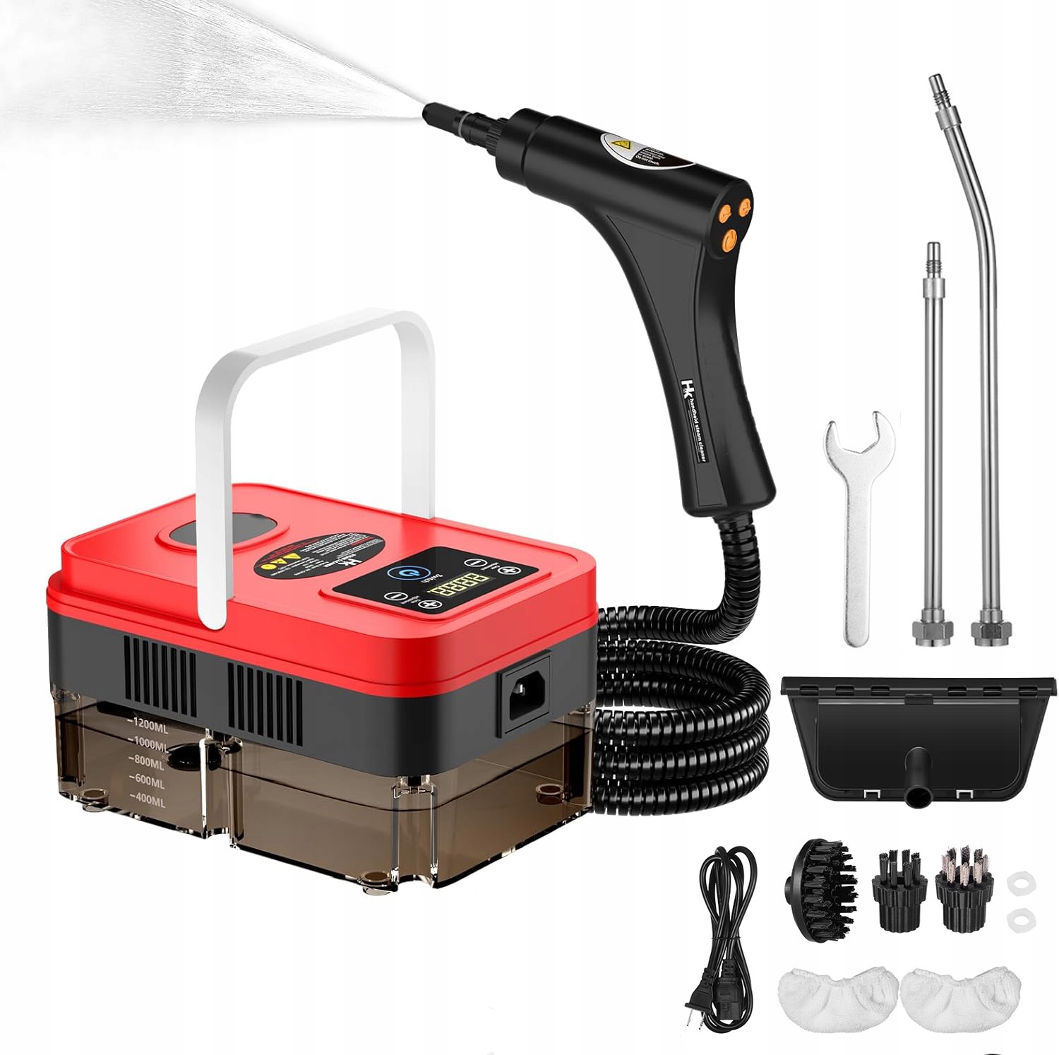 Myjka Parowa Myjka Do Szyb Parownica 3BAR 1200ml 1800W Zestaw XXL