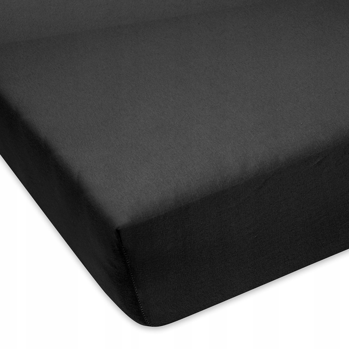

Prześcieradło Czarne 180x200 CM Duże Jersey
