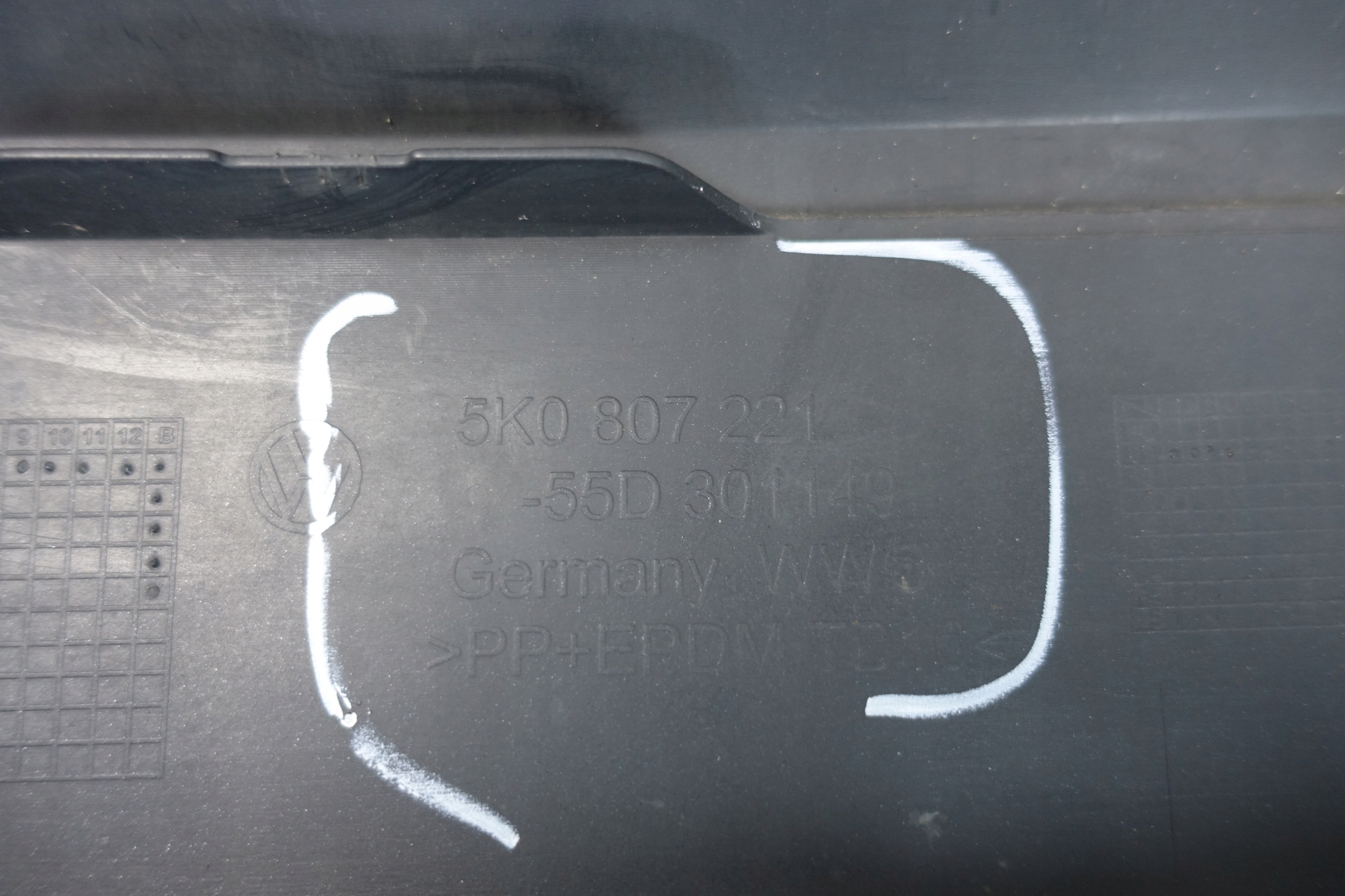 bumper front front VW GOLF VI 6 5K 5K0807221