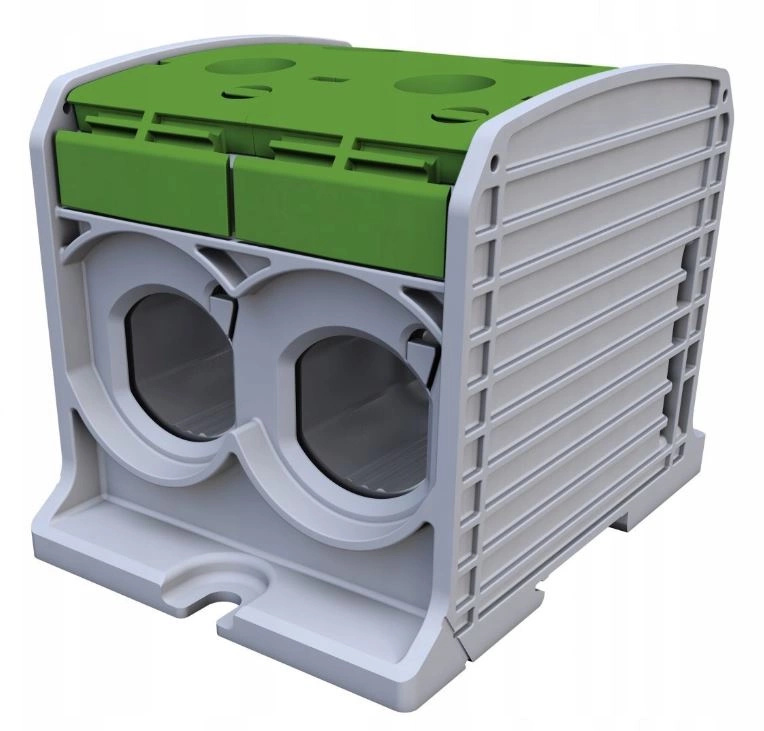 Závitová spojka Al/Cu jednopólová 300 mm2 pro lištu Zelená Simet